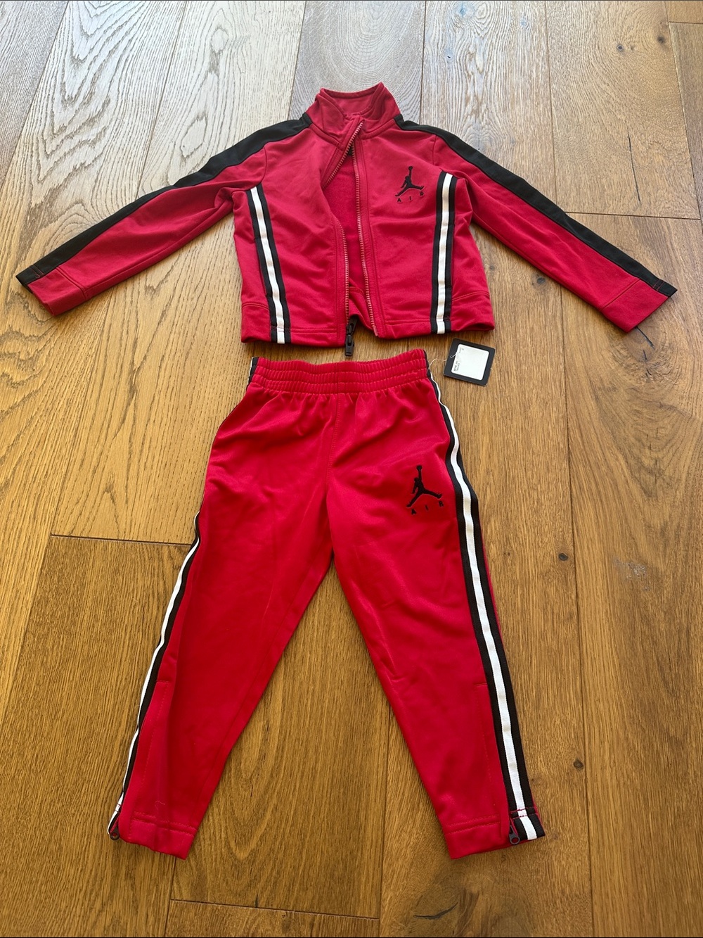 Nike Red and Black Kids Matching Tracksuit Set